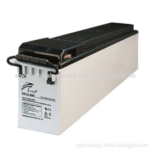 12V 80Ah Front Terminal Battery, Suitable for UPS/EPS, Telecom